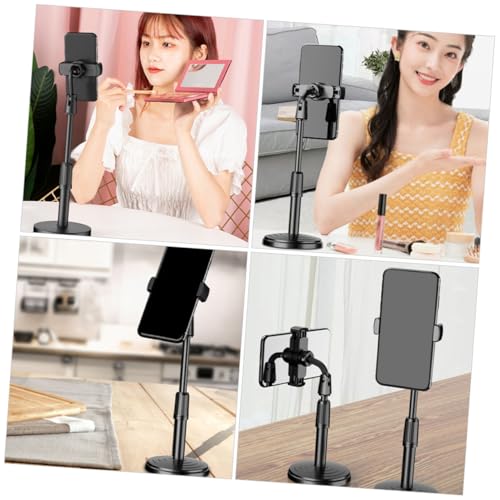 POPETPOP Adjustable Mobile Phone Stand Desk Phone Holder for Home Office Height Angle Adjustable Cellphone Stand Portable Multi-Functional for Streaming and Video Calls