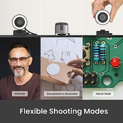 BenQ ideaCam S1 Plus: Live Demo Webcam with 15x Zoom Lens, Marco Handheld Document Camera for Flexible Demonstration, Remote Work, and Product Inspection. - style: ideaCam + 15X Macro Lens