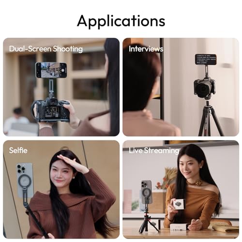 ULANZI Ungraded Magnetic Phone Tripod Mount for MagSafe, Aluminum Camera Phone Holder with 1/4" Screw & Cold Shoe,Carabiner Design, Compatible with iPhone 17/16/15/14/13/12 Series