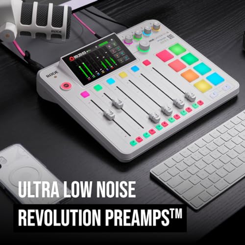 RØDE RØDECaster Pro II All-in-One Production Solution for Podcasting, Streaming, Music Production and Content Creation (White) - color: White, style: RCP II