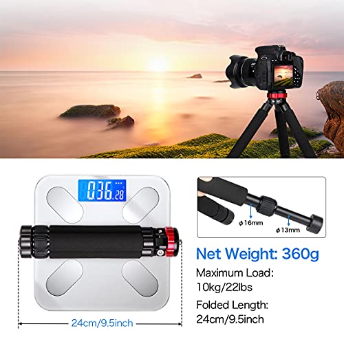 Koolehaoda Camera Mini Tripod Table Stand - Compact Aluminum Desktop Tripod | 1/4" & 3/8" Screw Mount, Compatible with DSLR Camera, Monopod, Tripod Head, Gimbal Stabilizer, Lightweight Portable Stand