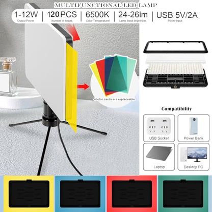 15PCS Black Velvet Flocked Product Photography Backdrops Board with 2PCS LED Lighting Kit Anti-Glare Photo Backdrop for Small Product Food Jewelry Cosmetic. (16x11.5in)