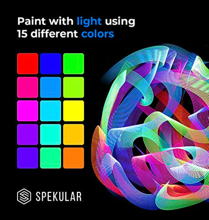 Spekular LED Light Wrap, Magnetic Portable LED Light Wand with 15 RGB Colors & 5 Effects | for Photography, Videography, Vlogging, Content Creation | KYU-6 RGB - color: RGB