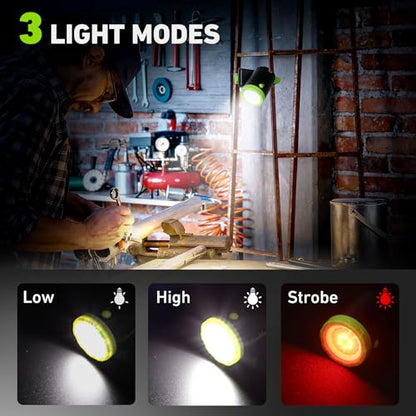 4-Pack Rechargeable LED Work Light, 360° Adjustable Spotlight with Magnetic Base & Clamp, Portable Clip Light for Garage, BBQ, Workshop, Construction, Car Repair, Household & Emergency Use - style: 4-Pack