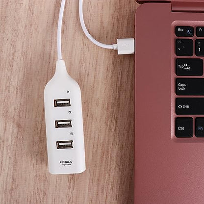 Vctitil 2pcs 4 Port USB 2.0 Hub Mini 4 Port Power Adapter USB Splitter Computer Accessories 4-Port Notebook Receiver Multiple Expander(Black&White)