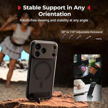 SMALLRIG Mobile Video Cage for iPhone 17 Pro Max, Flagship Edition | with Phone Case/TPU Soft Frame/T-Mount/ 17mm Threaded Lens Backplate, for Videography Recording Vlog - style: Flagship Cage