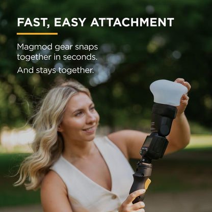 MagMod MagSphere 2 & MagGrip 2 Bundle, Modular Lighting Control System | MagSphere 2 and MagGrip 2 Kit, Magnetic Flash Diffuser for On-Camera Photography, Fits 99% of Speedlites, Quick Setup