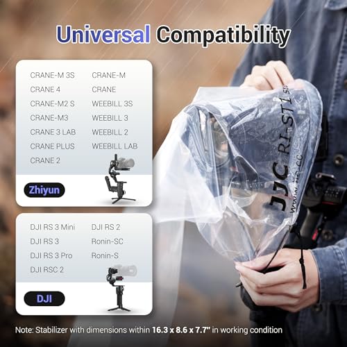 2Pack Clear Stabilizer Rain Cover,Gimbal Stabilizer for Camera fits RS4 Pro RS4 RS 3 Mini Pro,RSC 2,RS 2,Ronin-SC S, Weebill 3S,Crane M2S & More Below 16.3x8.6x7.7 - color: for Stabilizer