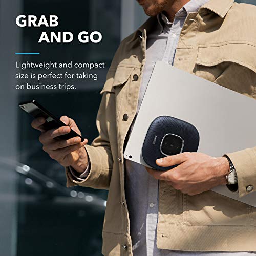 Anker PowerConf Speakerphone, Zoom Certified Conference Speaker with 6 Mics | 360° Enhanced Voice Pickup, 24H Call Time, Bluetooth 5.3, USB C, Compatible with Leading Platforms for Personal Workspaces - color: Blue