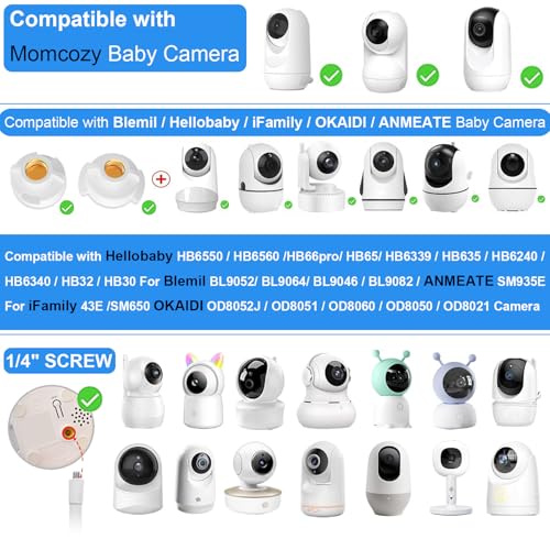 Baby Monitor Floor Stand Holder Mount for Hellobaby HB6550 HB65/HB66/HB248, Nanit Pro & Flex Stand, Momcozy,VTech VM901/VM819/RM7764 Baby Camera Monitor,Adjustable Height Flexible Baby Monitors Holder - size: Floor Stand Mount