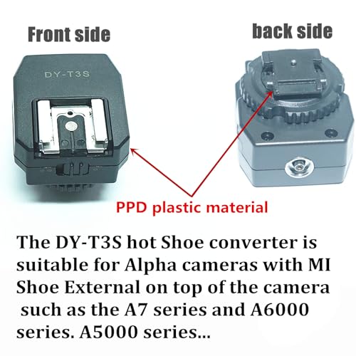 Hot Shoe Adapter for Sony Accessories Universal Multi-Function Interface for Dslr Mirrorless Cameras Applicable the A7 Series M2/3/4,R2/3/4/5,S2/3/4,A7c/Ii,A6000 and Rx Series,Convert Flash Attachment