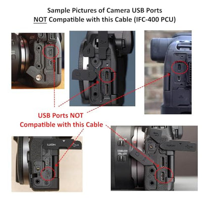 Camera IFC-400PCU IFC-200U IFC-500U USB Data/File Transfer Cable Cord Wire for Canon PowerShot ELPH 360 HS, Rebel EOS T1i T2i T3 T3i T4i T5 T5i T6 T6i T6s T7i & Vixia Camcorders - See Details Below