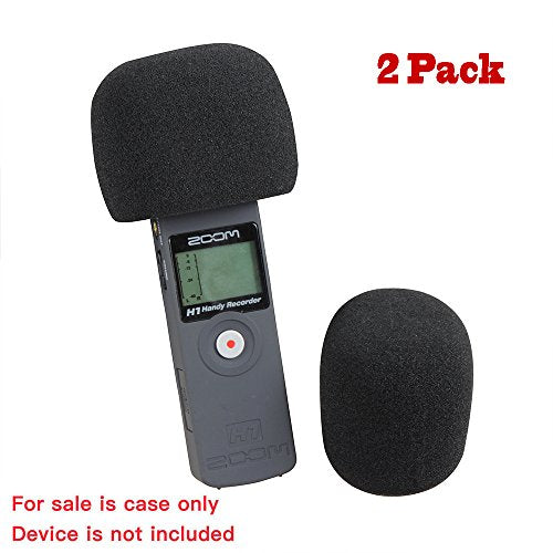 2 Pcs Foam Windscreen Fits Zoom H1n / Zoom H5studio Handy Recorder Digital Recorder by Hermitshell