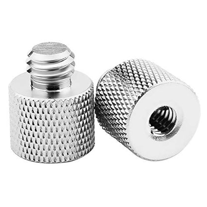 1/4 to 3/8 Adapter,1/4"-20 Female to 3/8"-16 Male Screw Thread Adapter for Camera Monitor, Mic Stand, Tripod - 2 Pack - color: 38 Male / 14Female