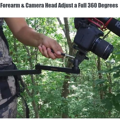 MUDDY MCA100 Basic Trail Arm, 360 Degree Head and 180 Degree Arm | 360 Degree Adjustable Forearm and Head, 180 Degree Extension, Quick-Release Mount, Includes Ratchet Strap, 4 Lb Weight Rating - style: Basic Camera Arm