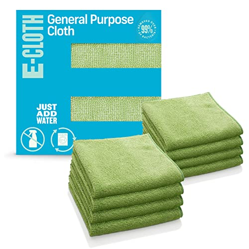 E-Cloth Microfiber Cloth, World's Leading Premium Microfiber Cleaning Cloth, Twice as Durable as Competition, 1 Year Guarantee, Ideal for Kitchen, Countertops, Sinks, and Bathrooms, Green, 8 Pack - color: Lime Green - 8 Pack, size: New Version