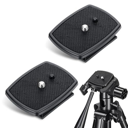 2 Pack Camera Quick Release Plate 63x48mm Universal Tripod Quick Release Plate Camera Mount Adapter Replacement for Tripods and Cameras Tripod Mount