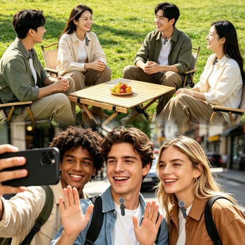 3 in 1/Four in one Wireless Lavalier Microphone for iPhone,iPad,Android,Camera,Computer,mini Noise Reduction Recording Mic Ultra-Low Delay,for Vlog/TikTok/YouTube Live Stream (4 Mic) - style: 4 Mic