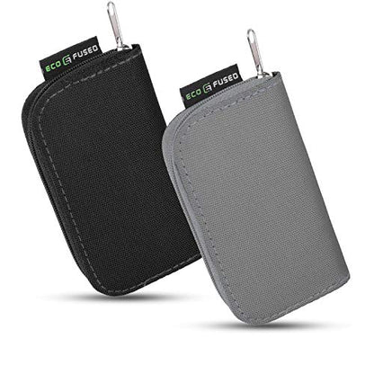 Eco-Fused Memory Card Case - Fits up to 22x SD, SDHC, Micro SD, Mini SD and 4X CF - Holder with 22 Slots (Black & Grey / 22 Slots - 2 Pack) - color: Black & Grey / 22 slots - 2 pack