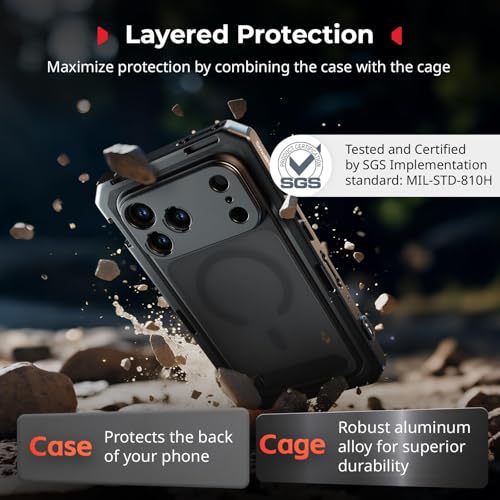 SmallRig Phone Video Cage Dual Handheld Kit for iPhone 17 Pro Max, Phone Rig with Wireless Quick Release Side Handle, 17mm T-Mount Lens Backplate for Video Recording/YouTube/Live Streaming/Vlog - 5541 - style: Dual Handheld Kit