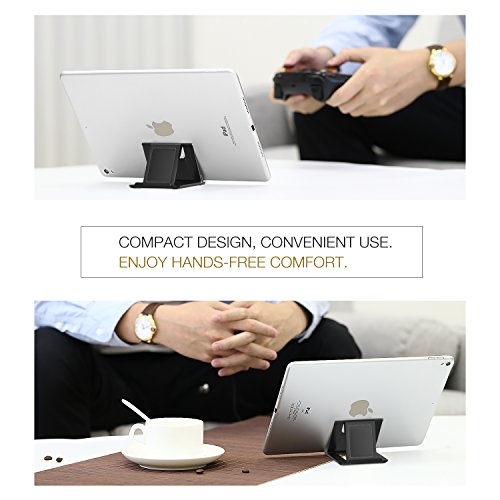 MoKo 2PCS Phone/Tablet Stand, Desktop Holder for 4-11" Device, Fit with iPhone 17/17 Air/17 Pro/17 Pro Max, iPhone 16/Pro/Pro Max/Plus, iPhone 15/Pro/Pro Max/Plus, iPhone 14/Pro/Pro Max/Plus - color: Black + Purple