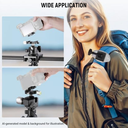 NEEWER Arca Type Quick Release Plate with 1/4" Screw, Camera Tripod Mount Adapter QR Plate Accessory Compatible with DJI RS Series Gimbal Stabilizer Action Camera Phone Cage, UA078 - style: UA078
