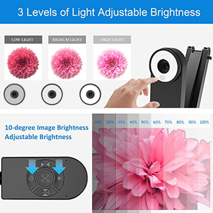 4K USB Document Camera for Teacher, 8MP Webcam & Visualiser for A3 Size with Dual Microphones, 3-Level LED Light, Image Invert, Foldable for Live Demo, Work with Windows, macOS and Chrome OS