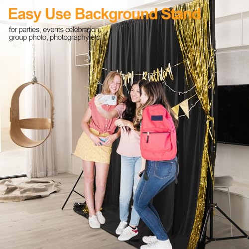 EMART Photo Backdrop Stand kit, 10 x 8.5 ft Back Drop Adjustable Frame for Photography, Photoshoot Banner Background Support Holder for Parties Dectoration - size: 8.5x10ft