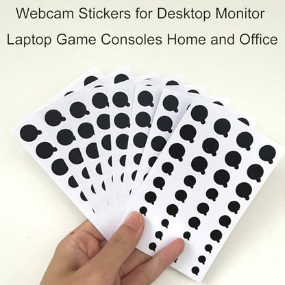 108 PCS Phone Camera Cover, Black Webcam Cover Vinyl Stickers, Camera Covers for Computer,Cell Phone,Laptops,Electronics(Multiple Sizes)