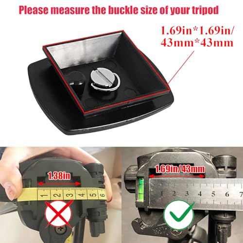 2-Pack Universal 43x43mm Quick Release Plate Set for Velbon Tripods, Compatible with CX-444, CX-888, CX-460, DF-50 - Durable, Easy-to-Use Quick Release System for Efficient Photography - color: 43*43mm