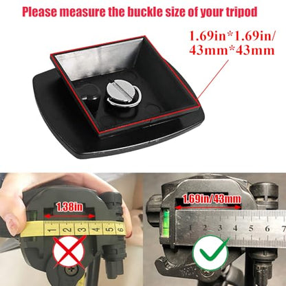 2-Pack Universal 43x43mm Quick Release Plate Set for Velbon Tripods, Compatible with CX-444, CX-888, CX-460, DF-50 - Durable, Easy-to-Use Quick Release System for Efficient Photography - color: 43*43mm