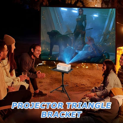 Projector Stand Tripod, 21''–44'' Height Adjustable Laptop & Projector Stand with 9.8x7 Inch Tray, Heavy Duty Stable Floor Stand Tripod, Portable Projector Mount for Office, Home, Outdoor, Studio and DJ Use
