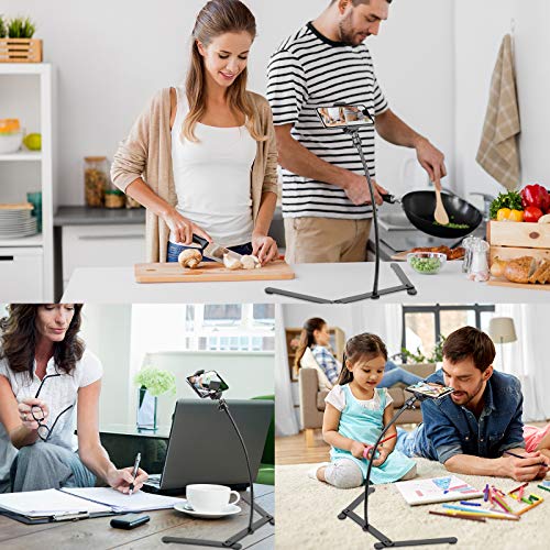 Photo Copy Pico Projector Stand,Chromlives Overhead Tripod Video Stand for Phone,Adjustable Tabletop Overhead Phone Mount,Gooseneck Mini Tripod Stand for Teaching Streaming Baking Crafting - color: Phone Copy Stand