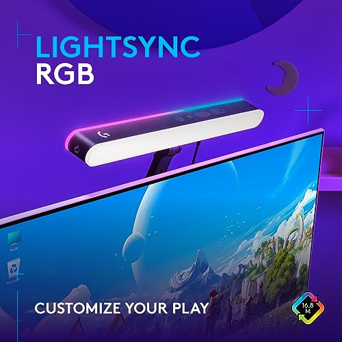 Logitech G Litra Beam LX Premium Dual-Sided RGB LED Streaming Key Light with TrueSoft, for Streaming, Broadcasting, LIGHTSYNC, Bluetooth, USB, PC/Mac - Graphite - style: RGB