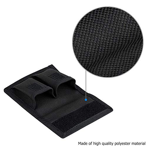 Camera Battery Pouch Holder Case for 2 PCS Sony NP-F550 NP-FW50 NP-FZ100 NP-BX1 Canon LP-E6 LP-E8 LP-E10 LP-E12 LP-E17 Fuji NP-W126 Nikon EN-EL14 EN-EL15 with Zipped Pocket to Store SD TF XQD CF Cards - size: 2 Slot+1 Zippered Pockets
