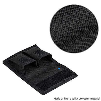 Camera Battery Pouch Holder Case for 2 PCS Sony NP-F550 NP-FW50 NP-FZ100 NP-BX1 Canon LP-E6 LP-E8 LP-E10 LP-E12 LP-E17 Fuji NP-W126 Nikon EN-EL14 EN-EL15 with Zipped Pocket to Store SD TF XQD CF Cards - size: 2 Slot+1 Zippered Pockets