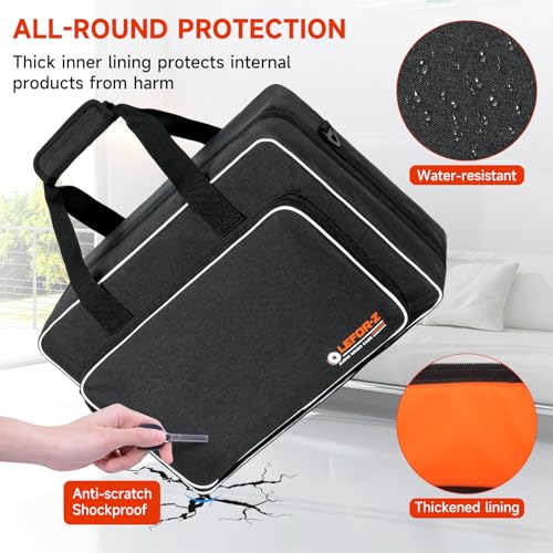 LEFOR·Z Large Audio Mixer Travel Case Compatible with RODECaster Pro,RODECaster Pro II,TC-Helicon GoXLR,Podcast Mixer Case Protective DJ Mixer Storage Bag for Microphones and More Podcast Equipment