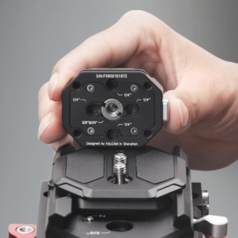 FALCAM F38 Quick Release Base V2, Quick Release System, Base with 1/4" and 3/8" Screw Thread for Tripod, Monopod, Stabilizer, Slider - 3364 - size: F38 QR Clamp V2 only
