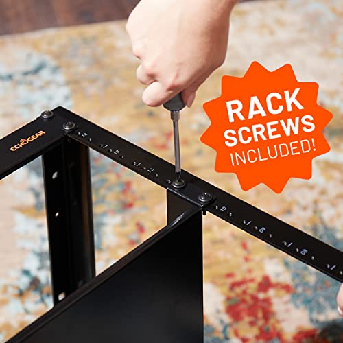 ECHOGEAR 1U Rack Shelf - Universal Design Works with Any Rack - Holds 25lbs of Servers, Network Gear, or AV Equipment - 12" Deep Steel Shelf with Ventilated Design - Install Hardware Included - size: 1U Rack Shelf