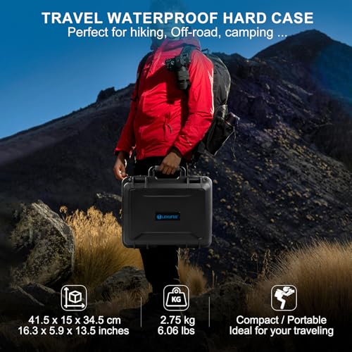 Lekufee Waterproof Hard Carrying Case for DJI Air 3S, Air 3 Drone, Fly More Combo, Battery, DJI RC Pro 2,RC 2,RC N3/N2, and Accessories(Case Only)