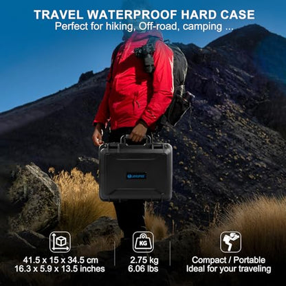 Lekufee Waterproof Hard Carrying Case for DJI Air 3S, Air 3 Drone, Fly More Combo, Battery, DJI RC Pro 2,RC 2,RC N3/N2, and Accessories(Case Only)