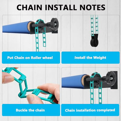 MagicLine Photography Backdrop Wall Mount 4 Roller Support System,Manual Photo Background Holder for Ceiling/Light Stand Mount & 2 Hooks,8 Expand Bars,4 Chains,Backdrop Stand for Home Studio