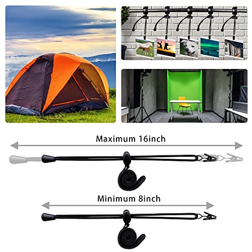 Backdrop Clips Clamps - 8 Heavy Duty Spring Clamps, 6 Background Clips Holder for Photography Backdrop Support Stand, Photo Video Studio Shooting