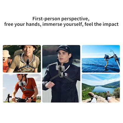 Quick Release Neck Cell Phone Holder for Smartphone and Action Cameras – Hands-Free POV/Vlog Neck Holder Compatible with iPhone Android GoPro DJI Insta360 Devices
