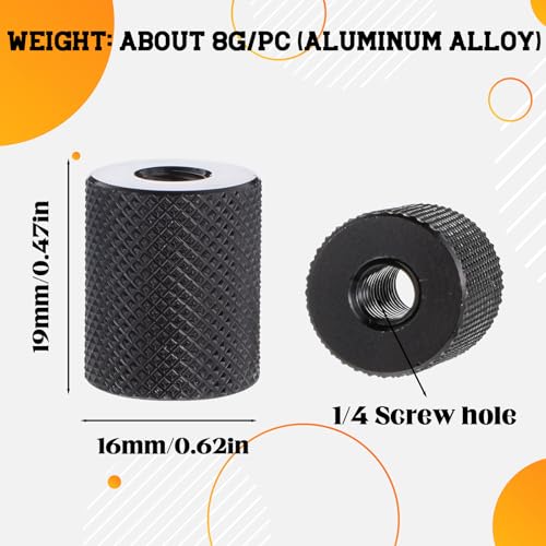 Camera Screw Converter 1/4" to 1/4", 3pcs 1/ 4 " Female Double Threaded Hole Adapter 1/ 4inch Female to Females Tripod Nut Connectors for Magic Arms Tripods Mount Tripod Stand Microphone Stand