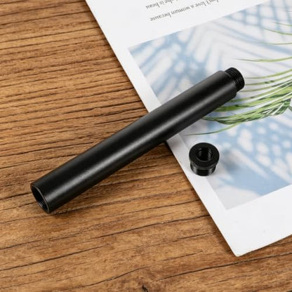 6-Inch Microphone Stand Extension Tube, Universal 5/8-27" Thread Heavy Duty Aluminum Alloy Mic Extender Pipe with 5/8" to 3/8" Adapter for Desk Base, Boom Arm, Podcast Setup