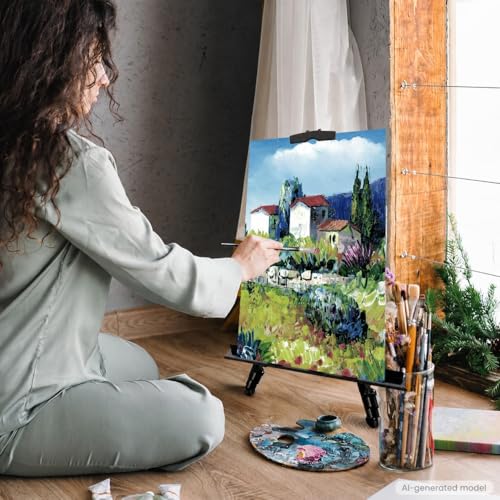 RRFTOK 17-66 Inch Adjustable Art Easel Stand for Painting and Sign, Black | Portable metal tripod easel for poster stand, display stand, canvas holder, adults and floor use - style: 66S Black 1-pack