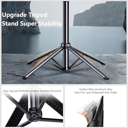 Auto Face Tracking Tripod for iPhone with Light, No APP Needed 70.9" Phone Camera Tripod Stand 360 Rotation Selfie Stick Follows Your Movement with Remote for Content Creator Vlog Live Stream - size: Tracking Tripod with 2 Ring Light