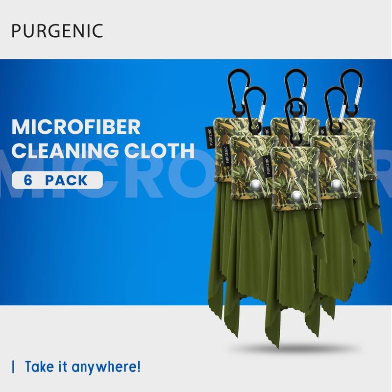 Microfiber Cloth & Glasses Wipes (6 Pack) Lens & Glasses Cleaning Cloth - Eye Glass Clean Cloths - Eyeglass Cleaning Cloth - Glass Cleaning Cloth - Camera Lenses & Gadget Delicate Screens - H-Green - color: Hunter Green, size: 6 Pack
