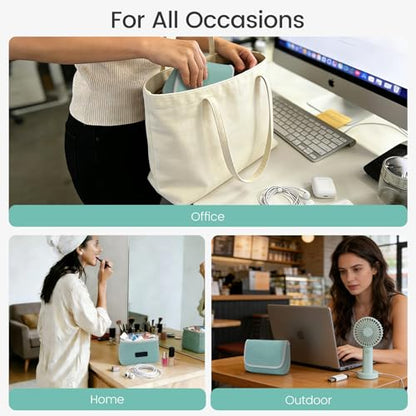 LENTION Mint Green Neoprene Tech Pouch, Portable Travel Organizer for MacBook Power Adapter, Power Bank, Charger, Cable & Small Electronics - color: Mint Green